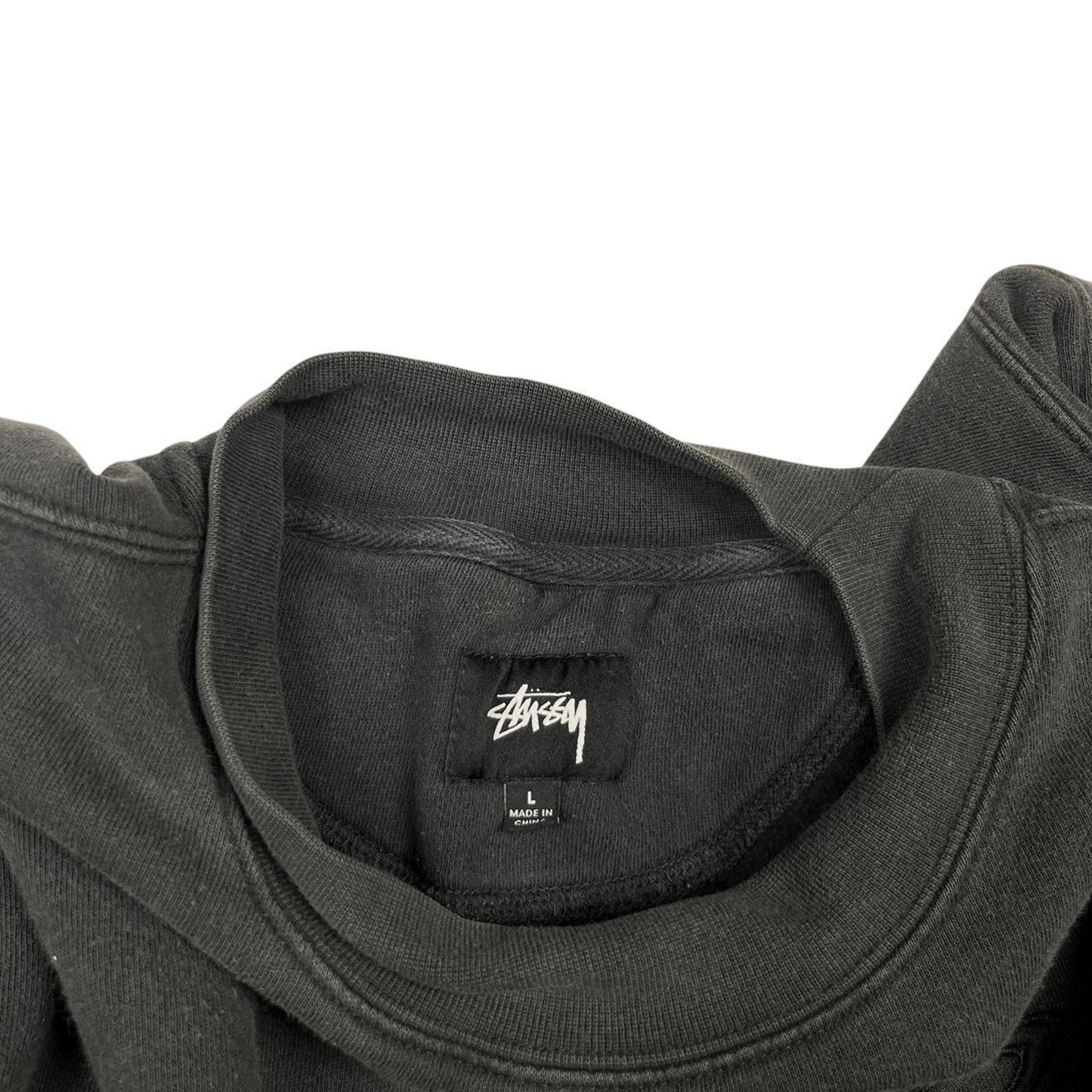 Vintage Stussy Embroidered Sweatshirt Grey