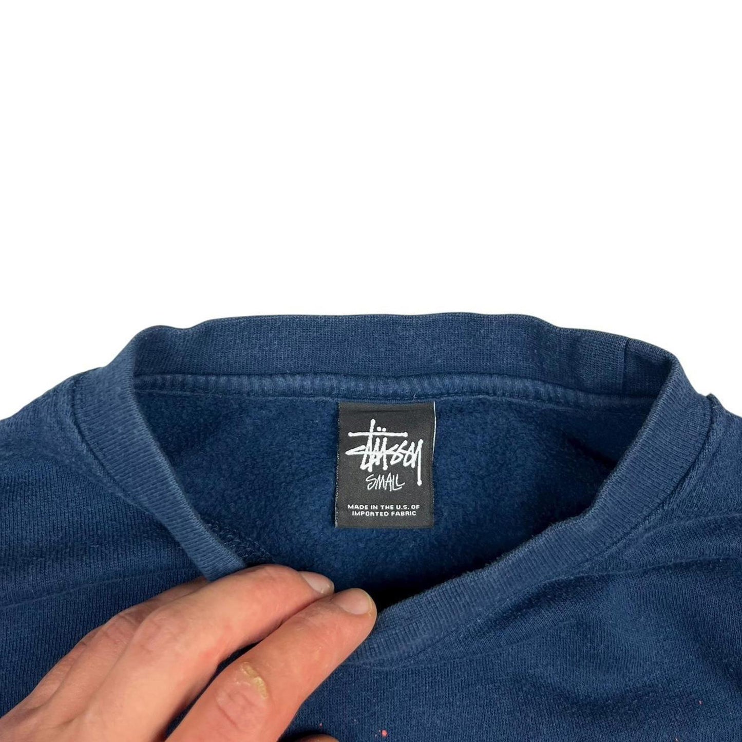 Stussy Paint Splatter Sweatshirt Red Navy