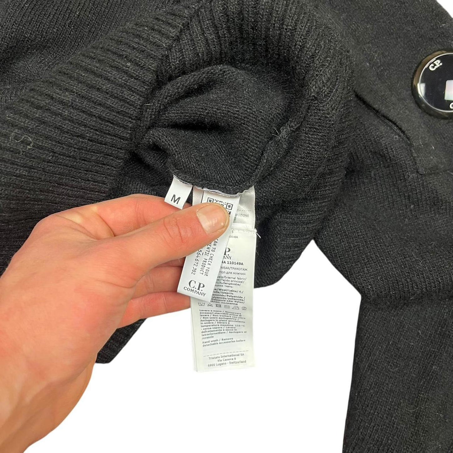 C.P. Company Quarter Zip Knit Black