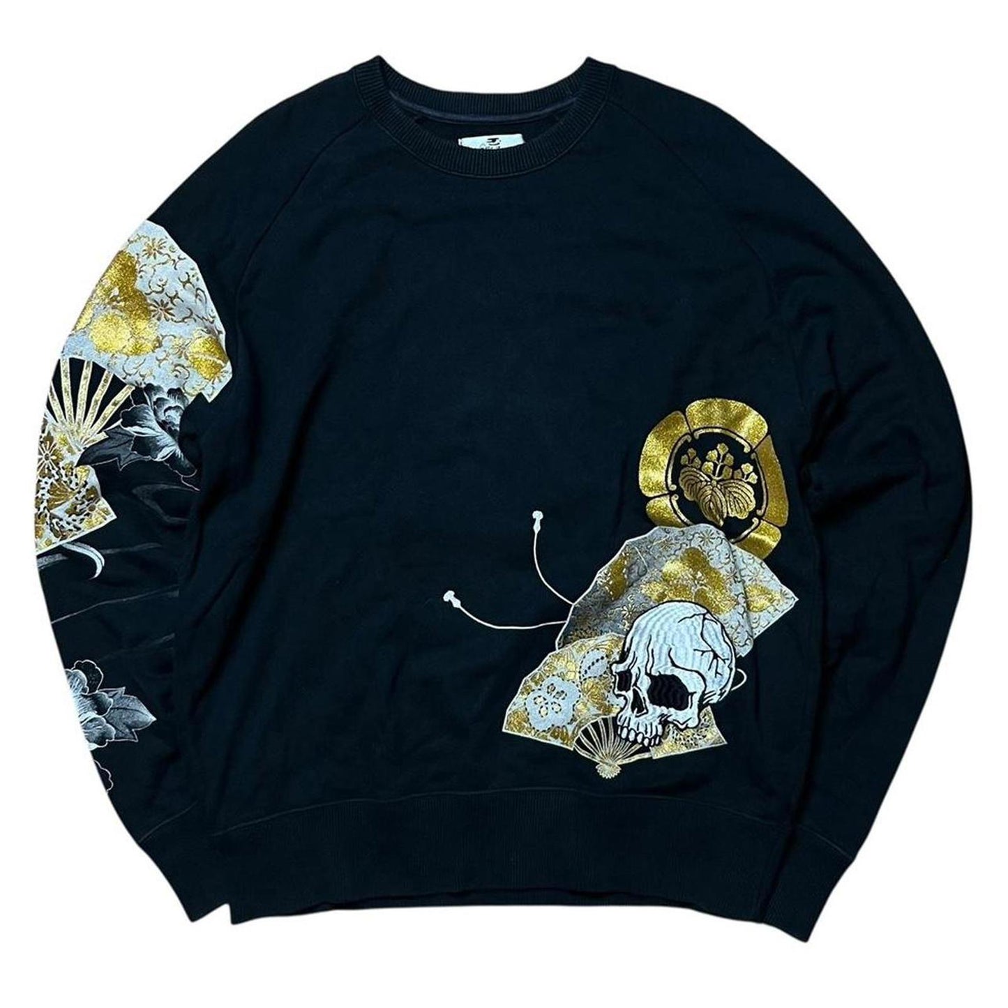 Karakuri Embroidered Jumper Black Gold