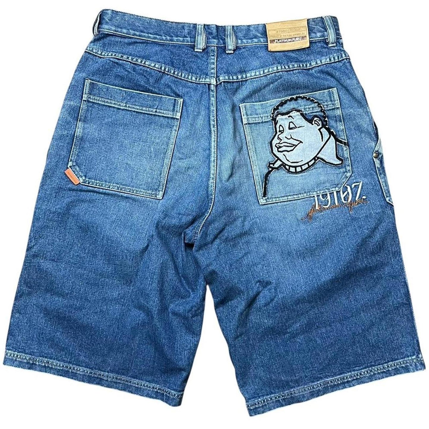 Fubu Platinum Denim Shorts Blue