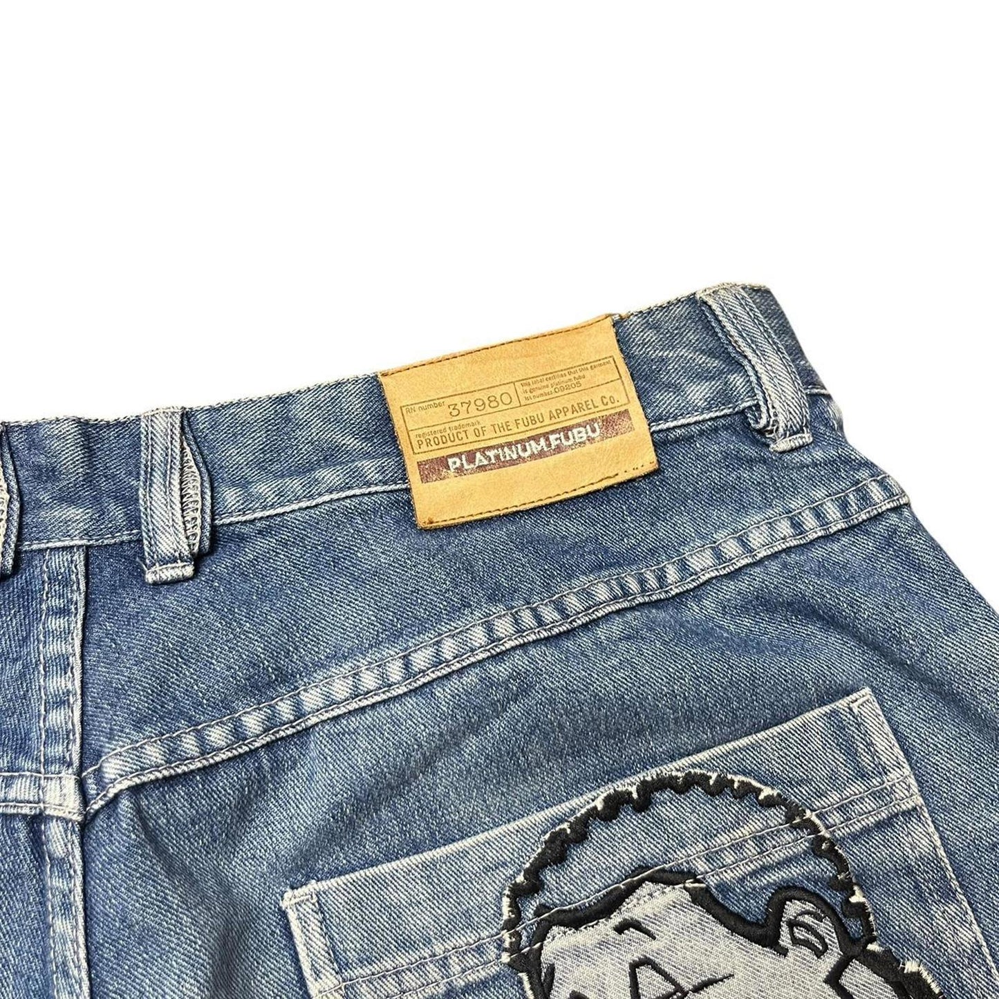 Fubu Platinum Denim Shorts Blue