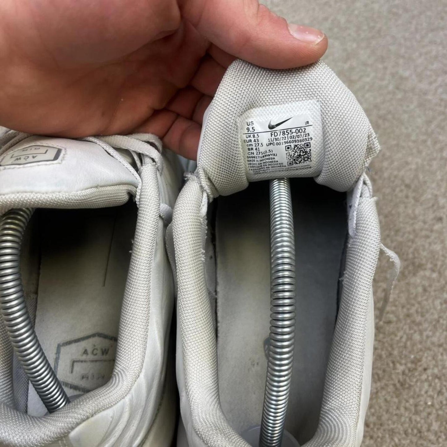 Nike Air Max Plus Tn A Cold Wall White - UK 8.5