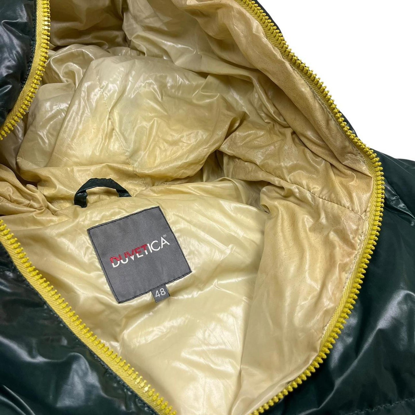 Duvetica Goose Down Jacket Green Yellow