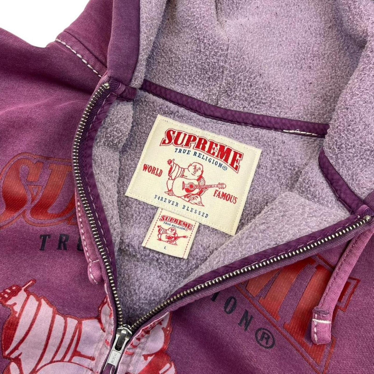 True Religion Supreme Zip Up Hoodie - L