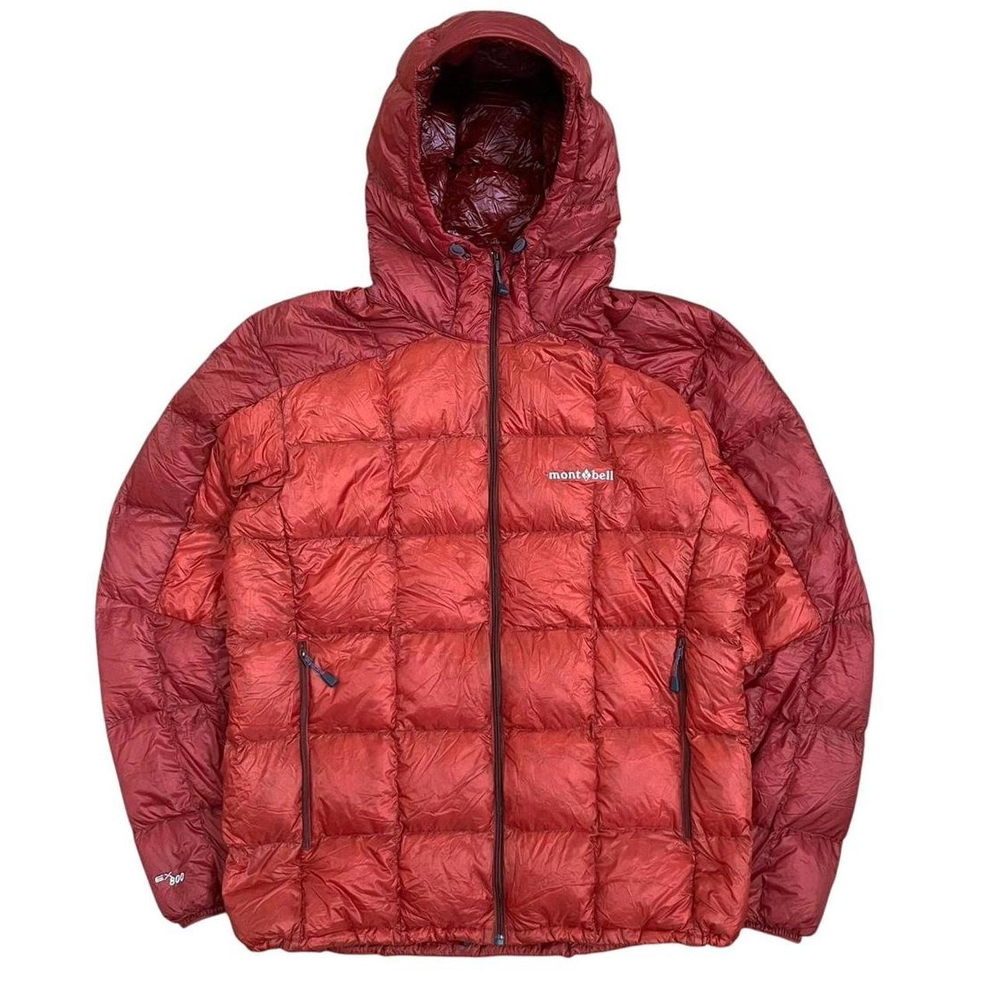 Montbell Lightweight Down Jacket Orange Red Two Tone