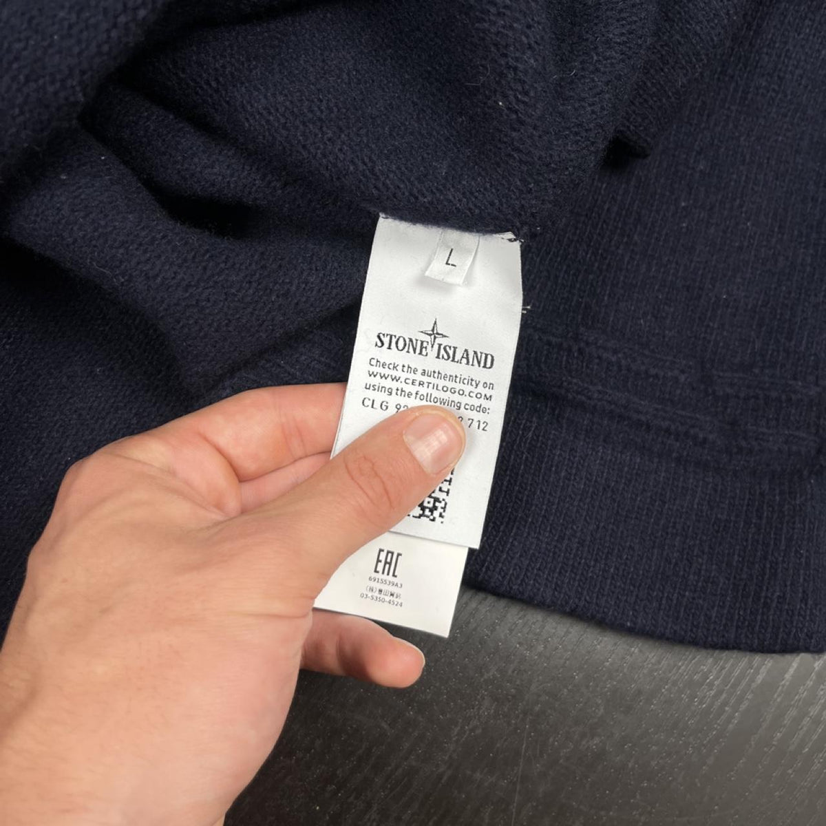 Stone Island 1/4 Zip Knit - L