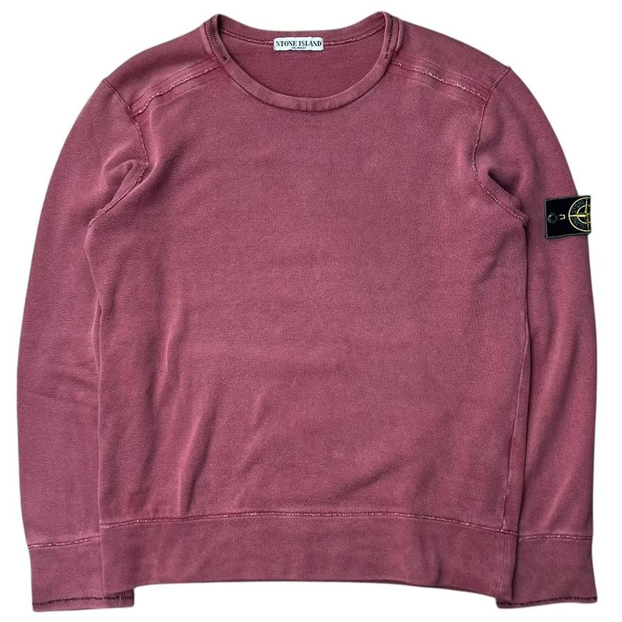 Vintage Stone Island Green Edge Badge Crewneck Pink