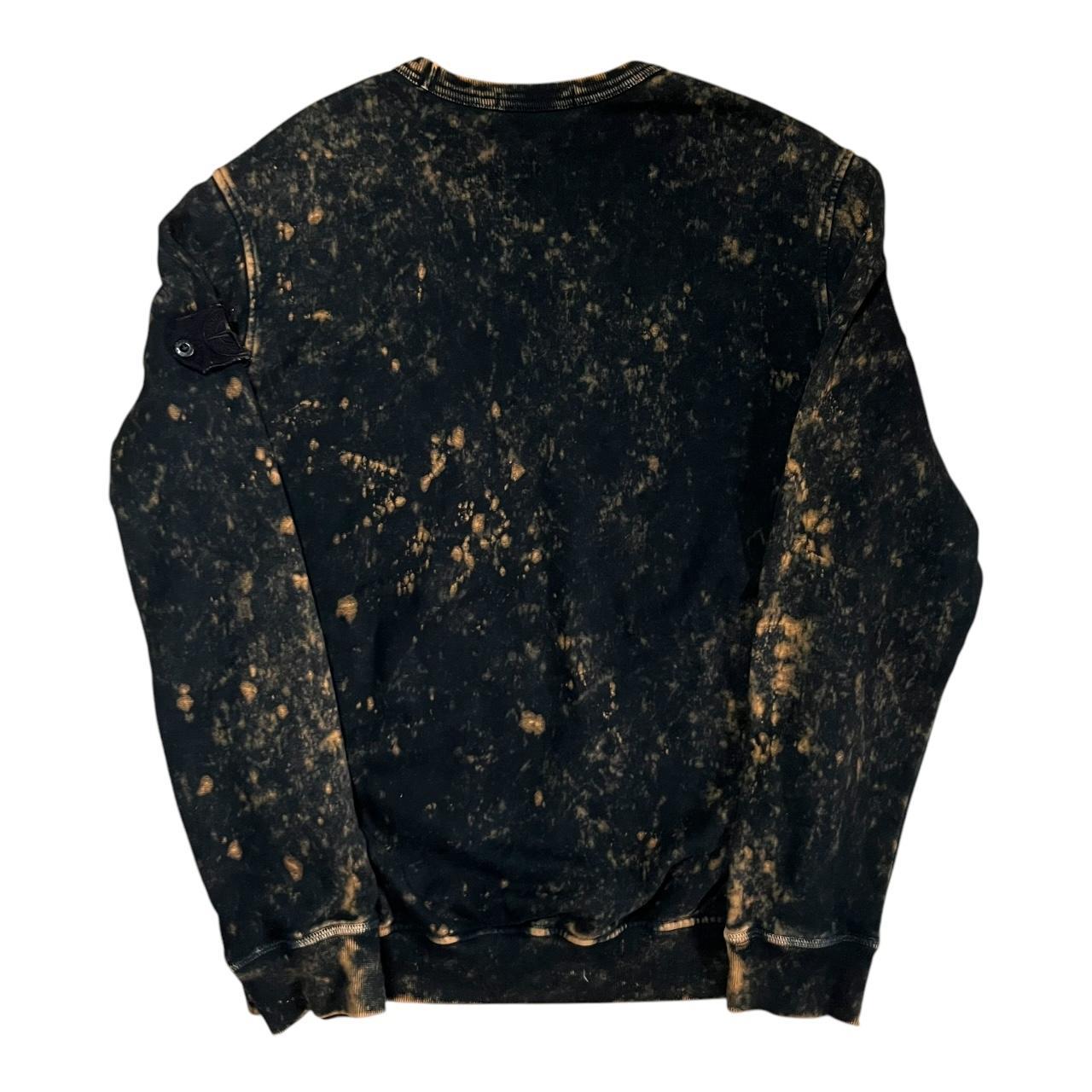 Stone Island Crewneck Sweatshirt Off-Dye ODV Treatment Garment Dyed Blue