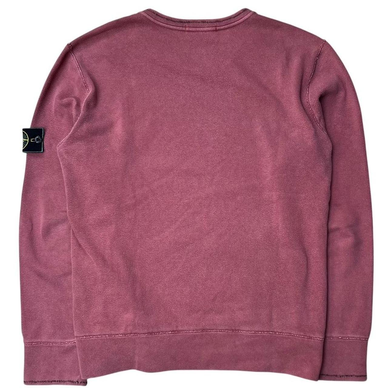 Vintage Stone Island Green Edge Badge Crewneck Pink