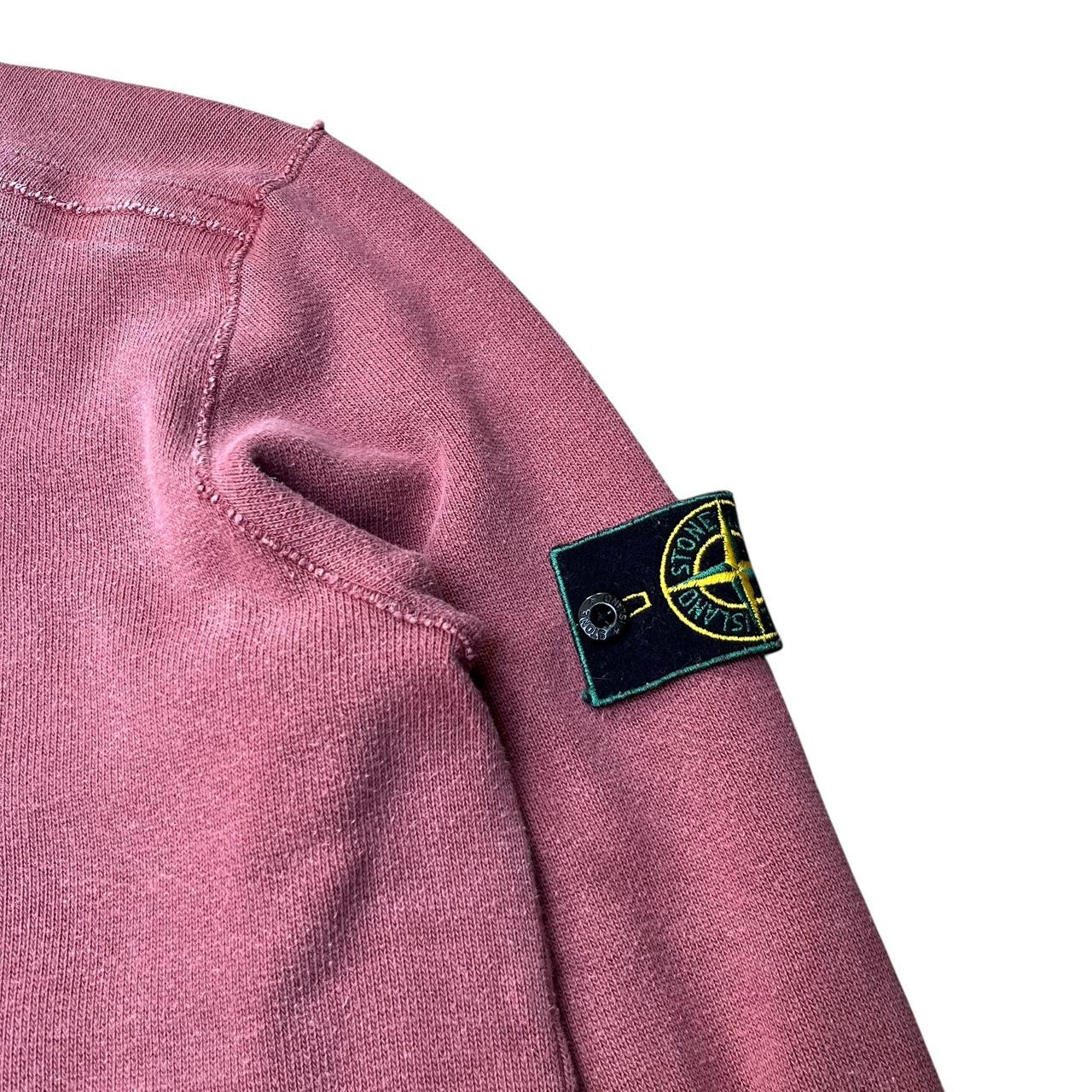 Vintage Stone Island Green Edge Badge Crewneck Pink