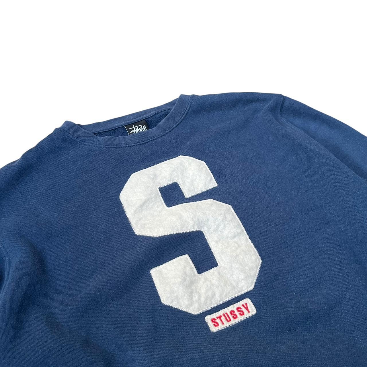 Stussy Sweatshirt White Red Navy Blue