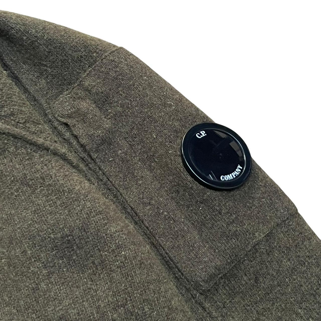 CP Company Knit Quarter Zip Dark Green