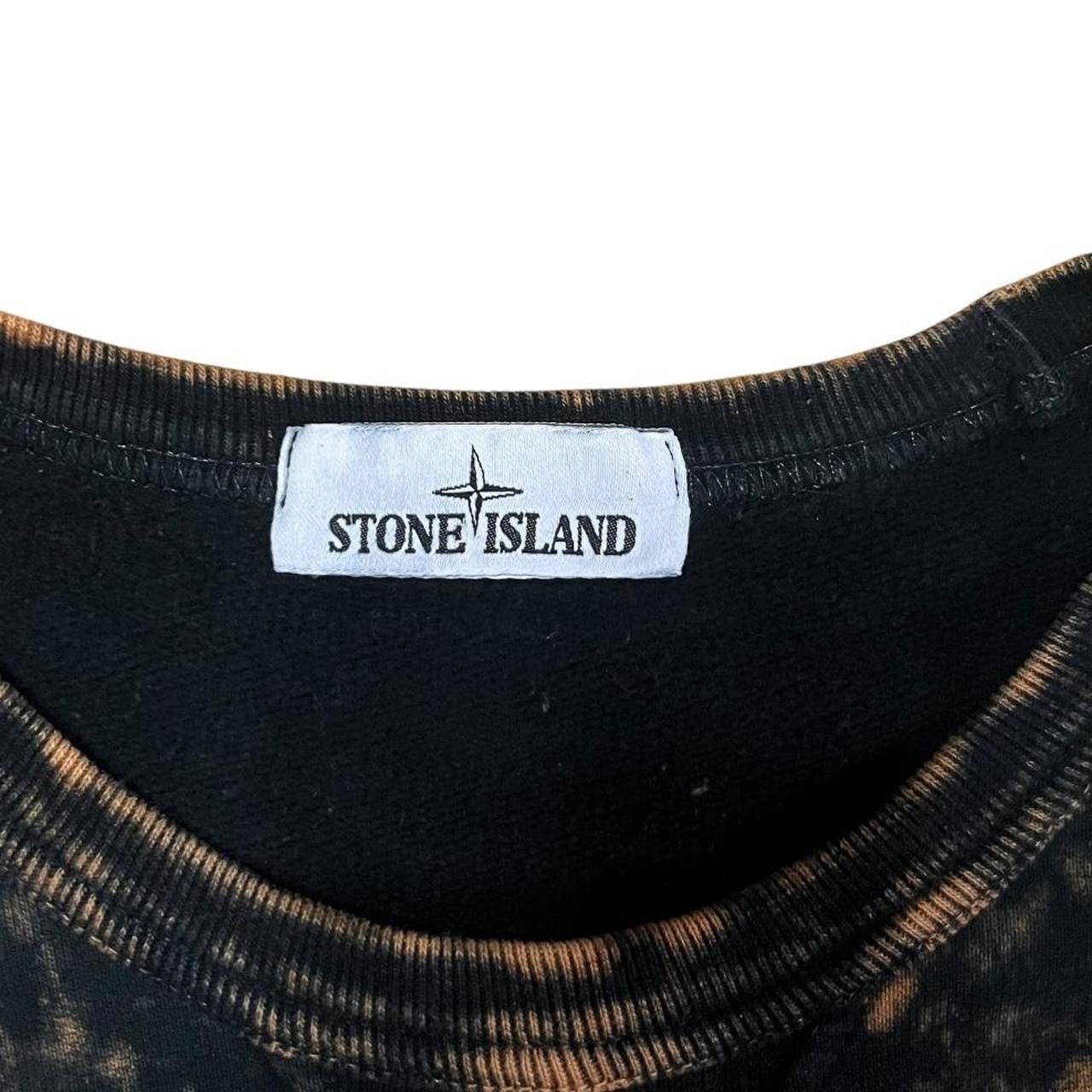 Stone Island Crewneck Sweatshirt Off-Dye ODV Treatment Garment Dyed Blue