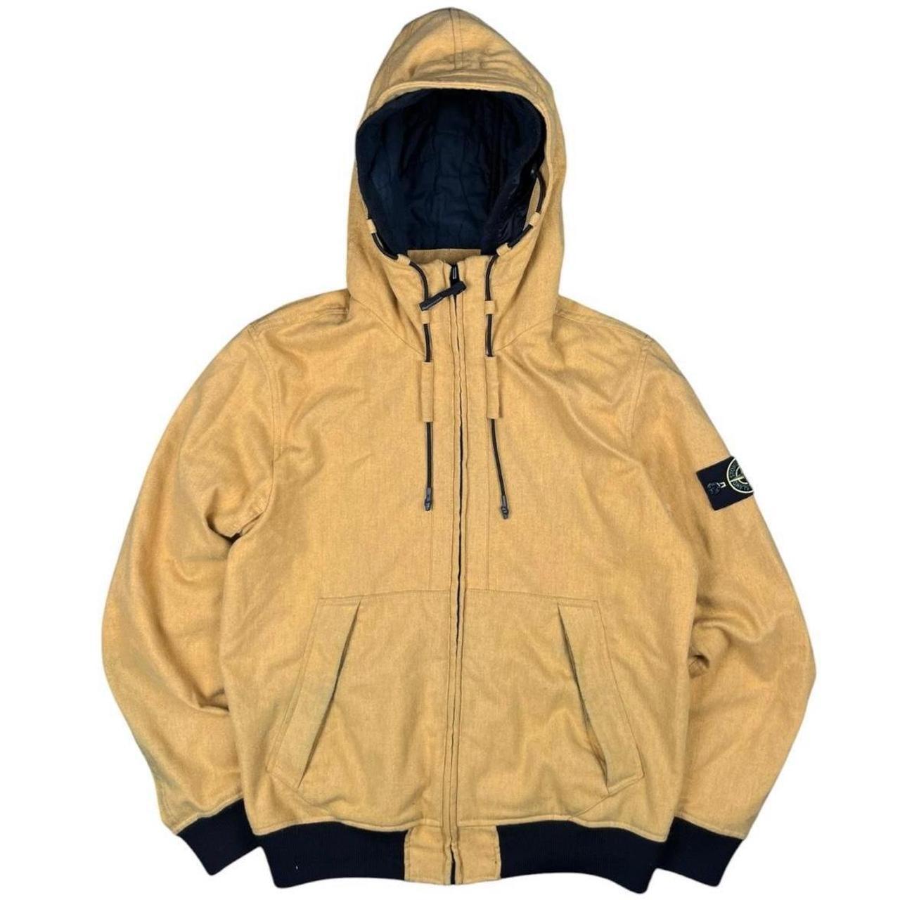 Stone Mélange Wool Poly Jacket - L