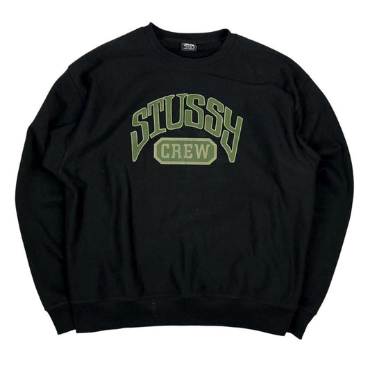 Stussy Spellout Sweatshirt Black Green