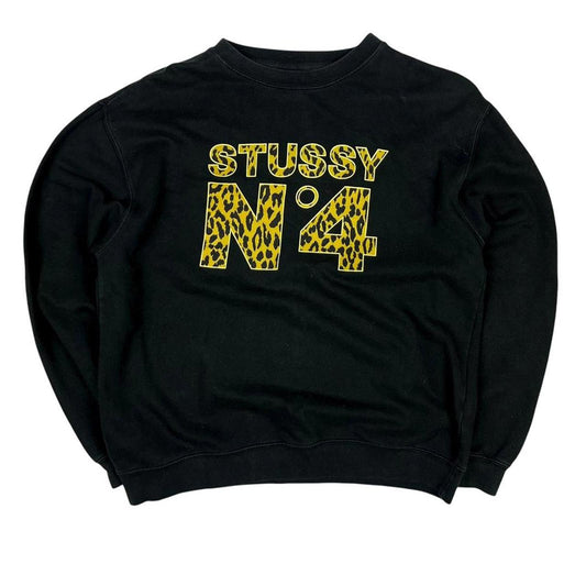 Stussy Leopard Print Sweatshirt Black