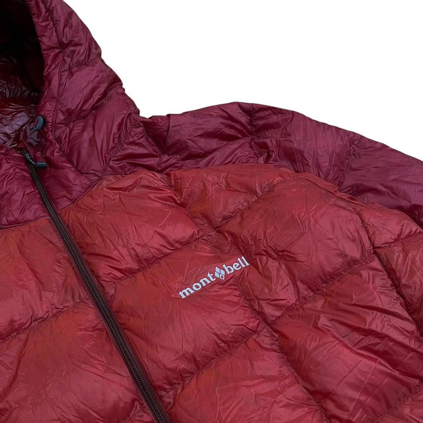 Montbell Lightweight Down Jacket Orange Red Two Tone