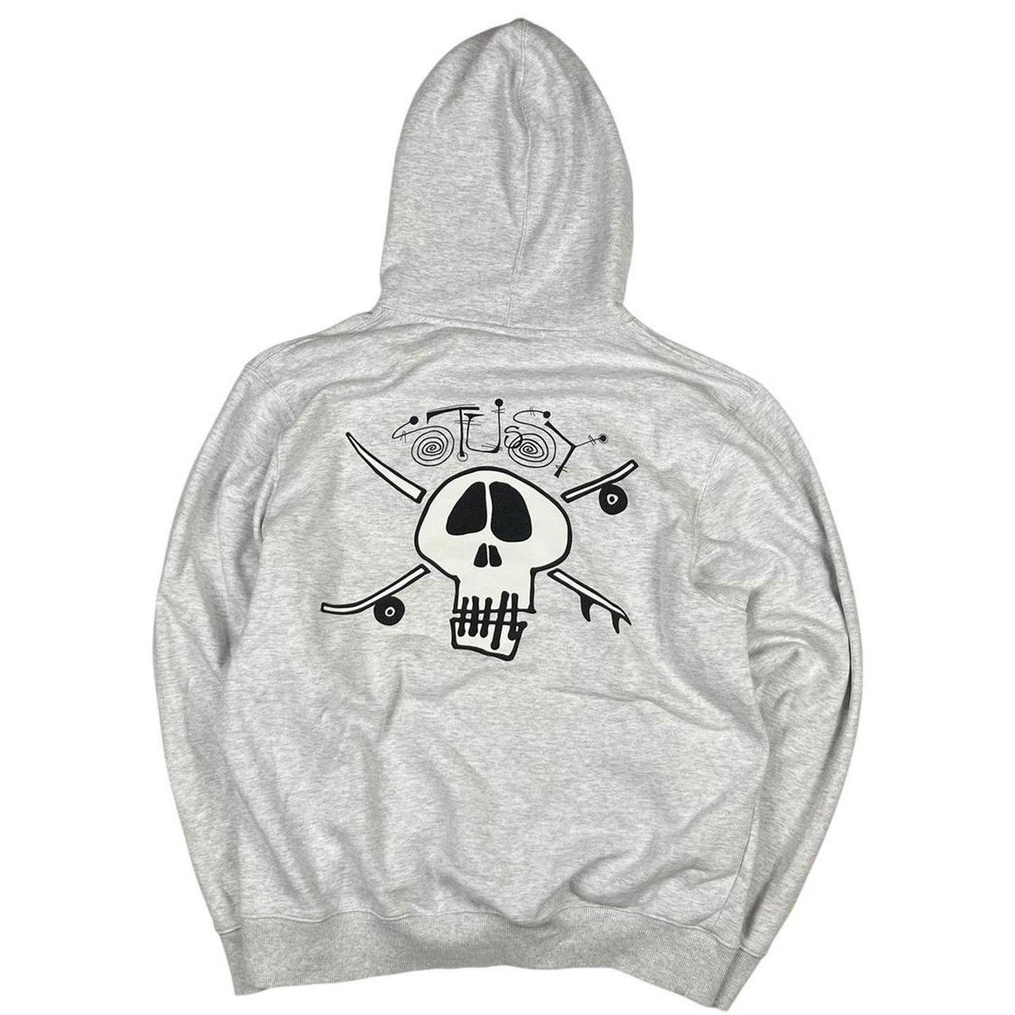 Stussy Skull Hoodie Grey