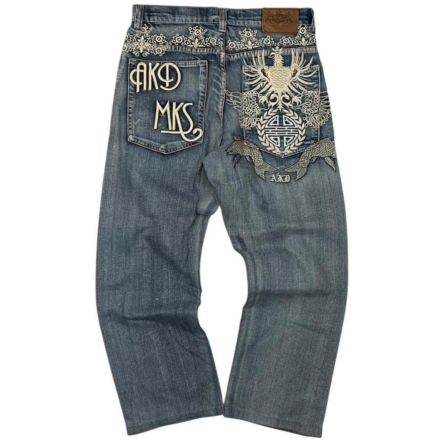 Akademiks Embroidered Jeans - W32