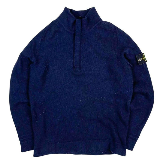 Stone Island 1/4 Zip Knit Navy