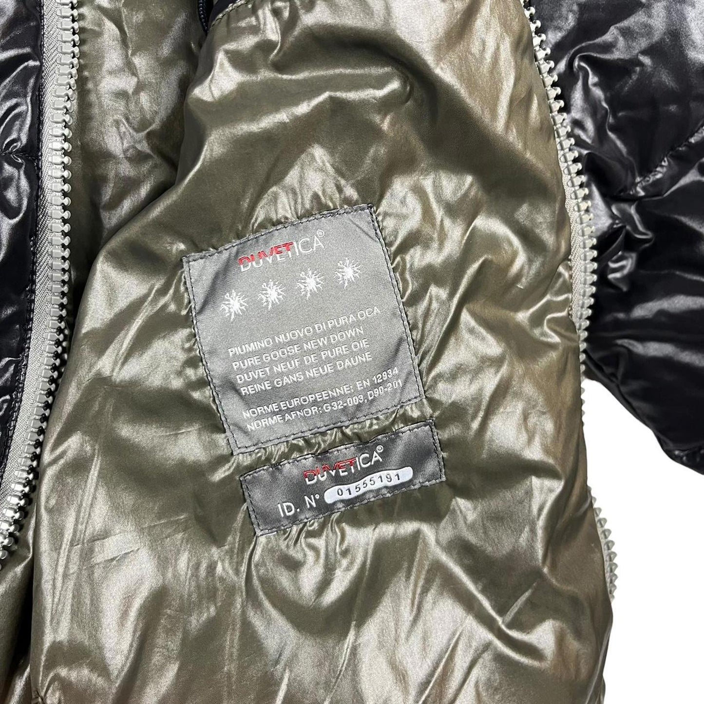 Duvetica Goose Down Jacket Black Cream