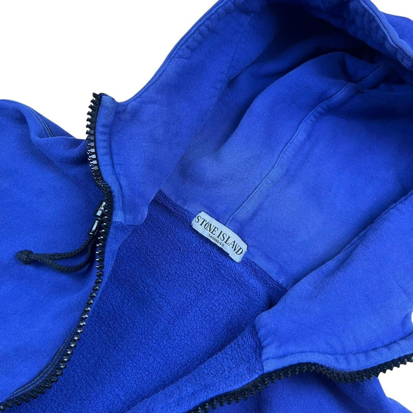 Stone Island Zip Through Hoodie Blue