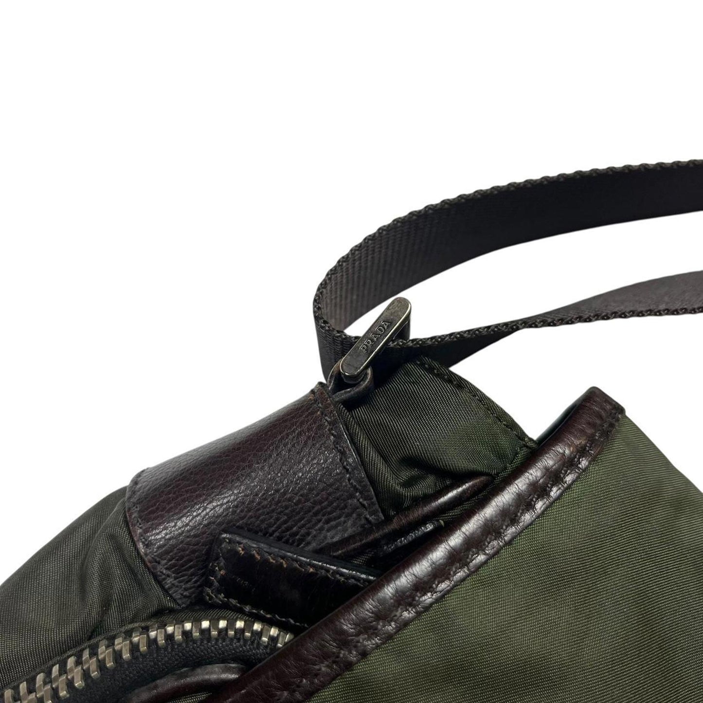 Prada Satchel Shoulder Bag Green