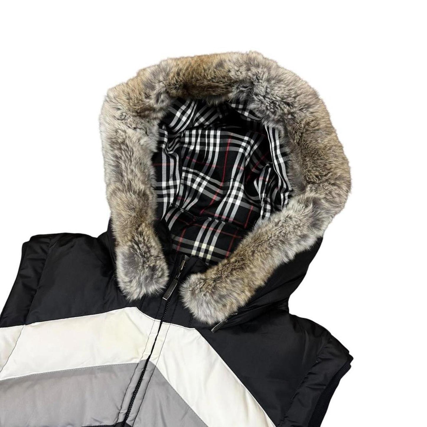 Burberry Black Label Fur Down Gilet - M