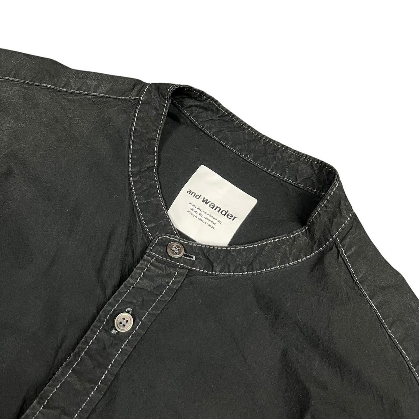 And Wander Overshirt Black