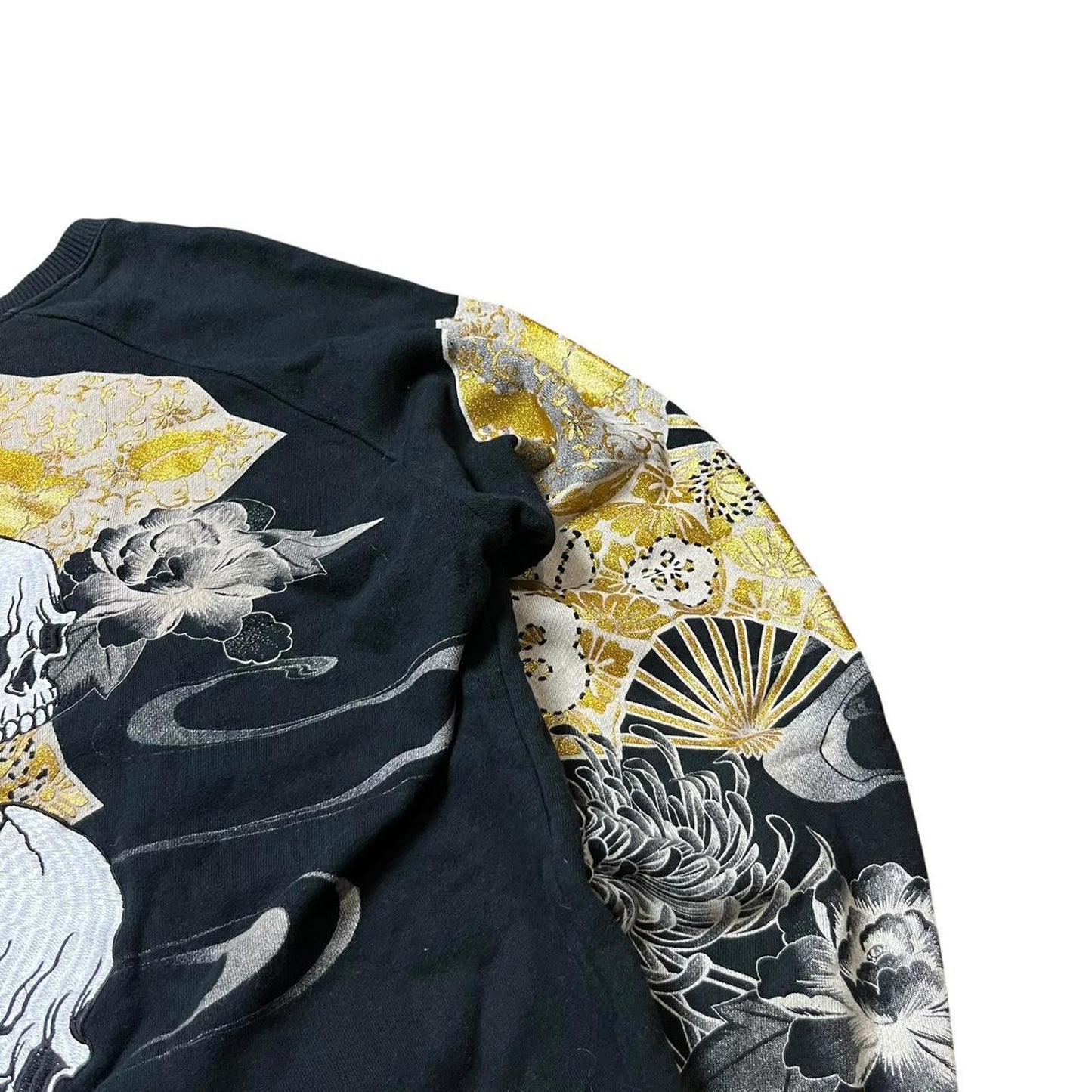 Karakuri Embroidered Jumper Black Gold