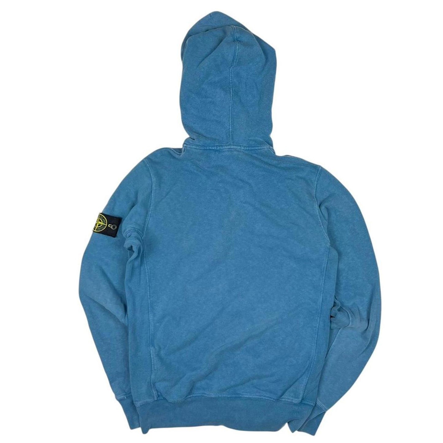 Stone Island Zip Through Hoodie Blue