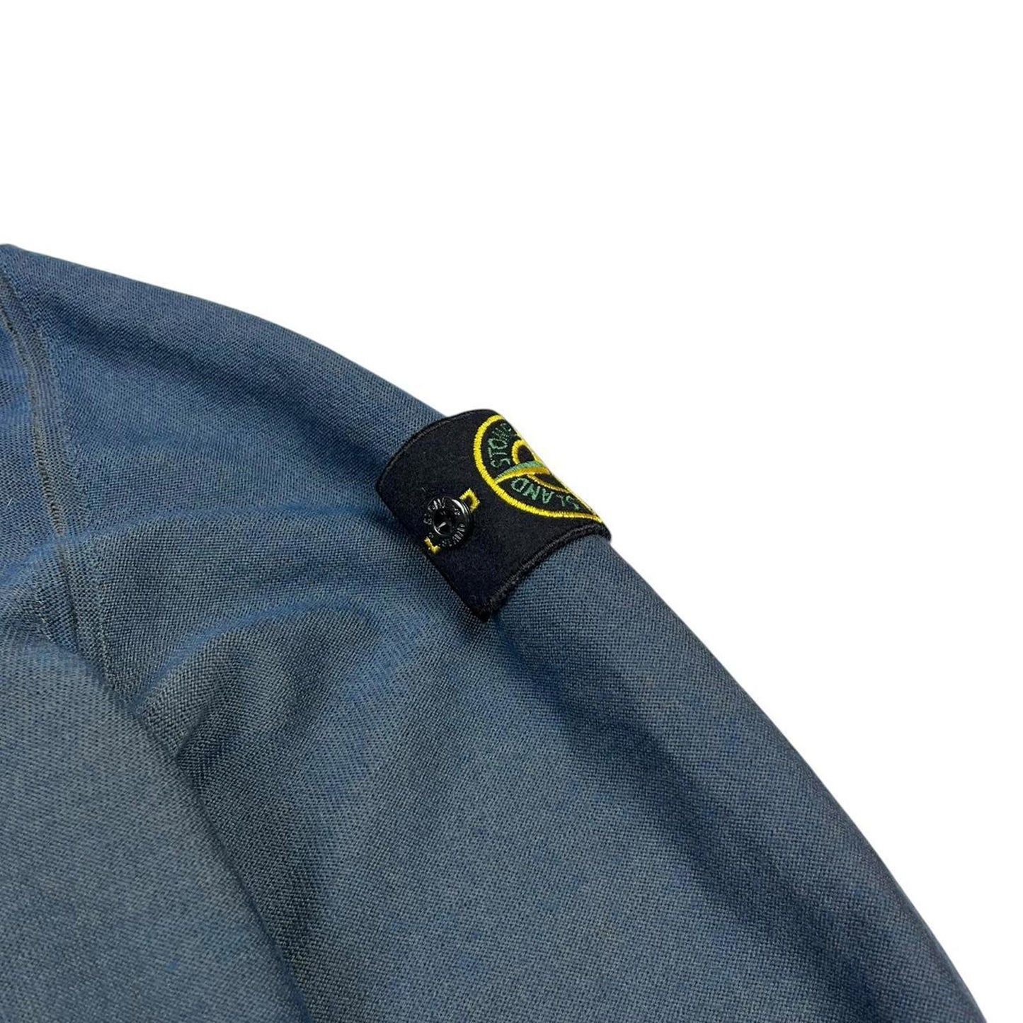 Stone Island Lightweight Knit Crewneck Blue Brown Accents