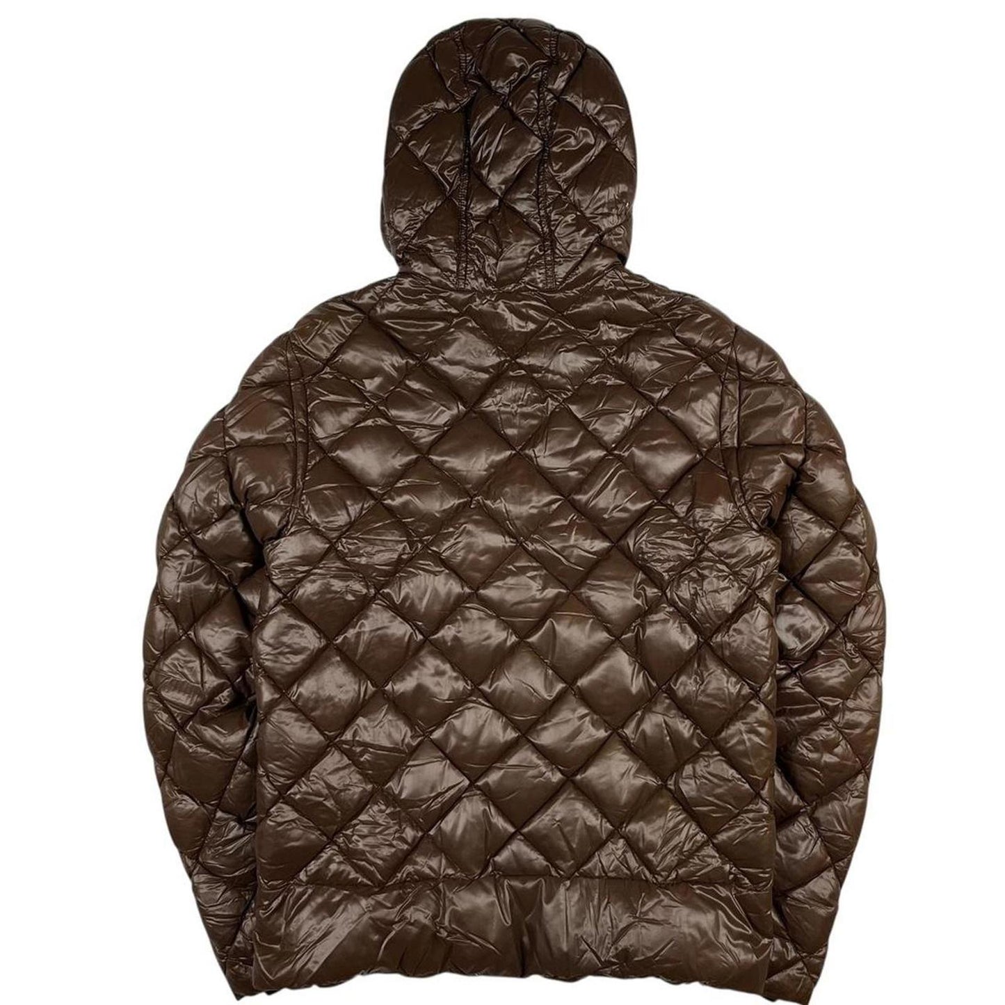 Duvetica Goose Down Diamond Stitch Jacket Brown