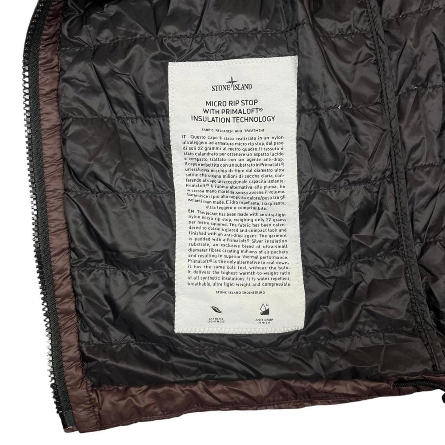 Stone Island Micro Ripstop Primaloft Packable Jacket Brown - M