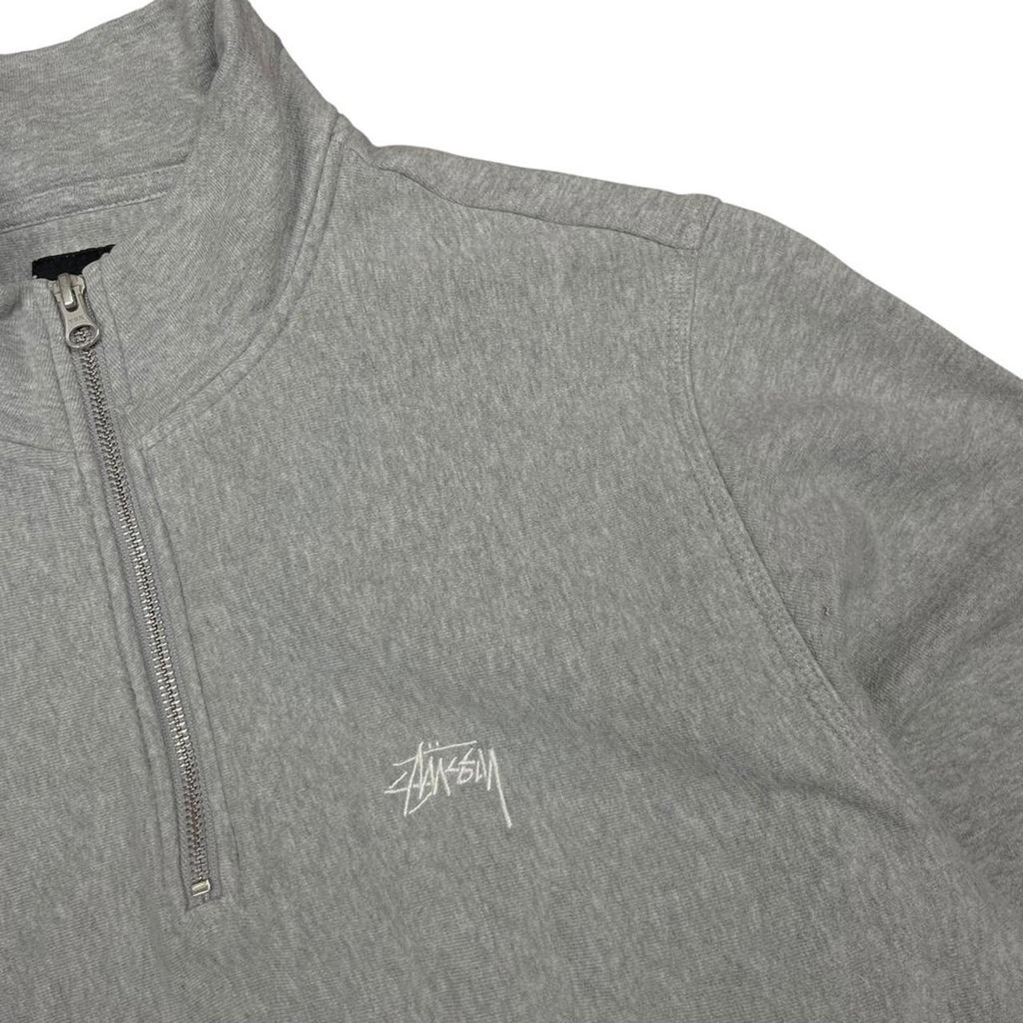 Stussy Quarter Zip Sweatshirt Grey