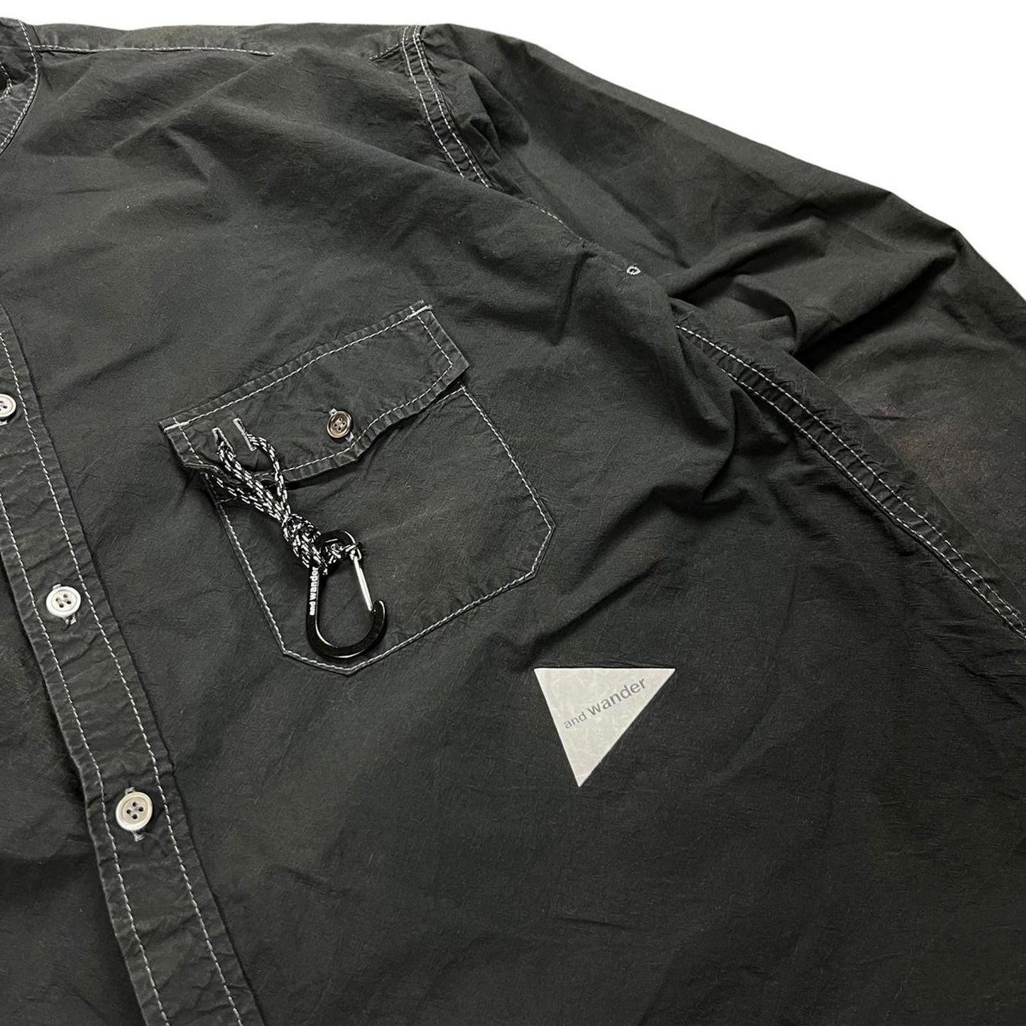 And Wander Overshirt Black
