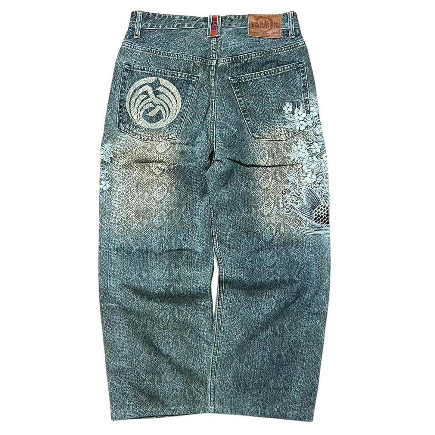 Authentic Karakuri Koi Embroidery Jeans