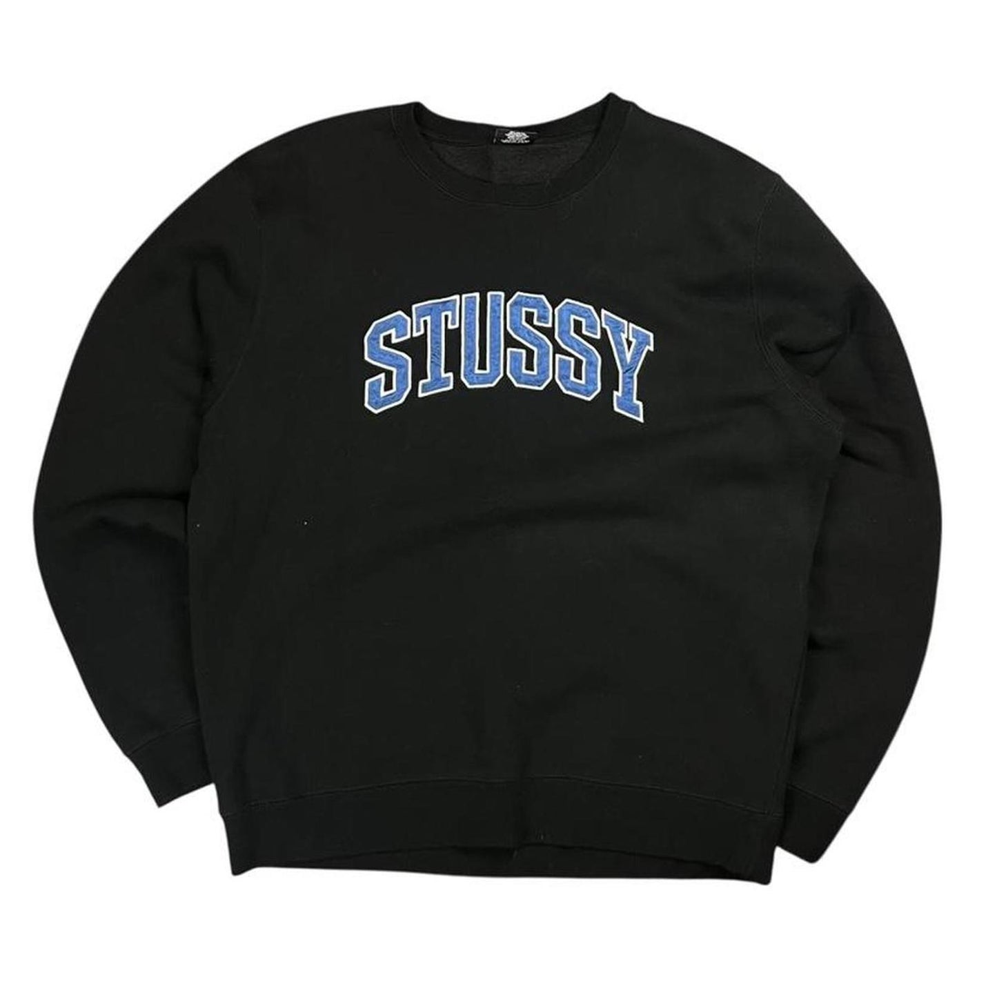 Stussy Spellout Sweatshirt Black Blue