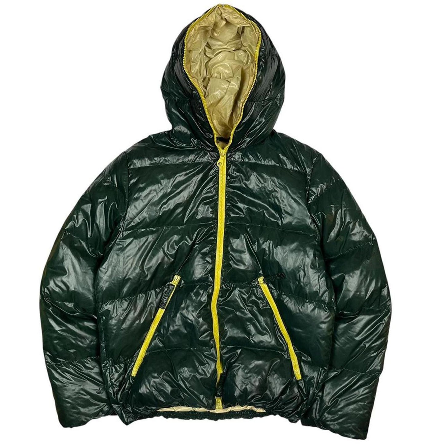 Duvetica Goose Down Jacket Green Yellow