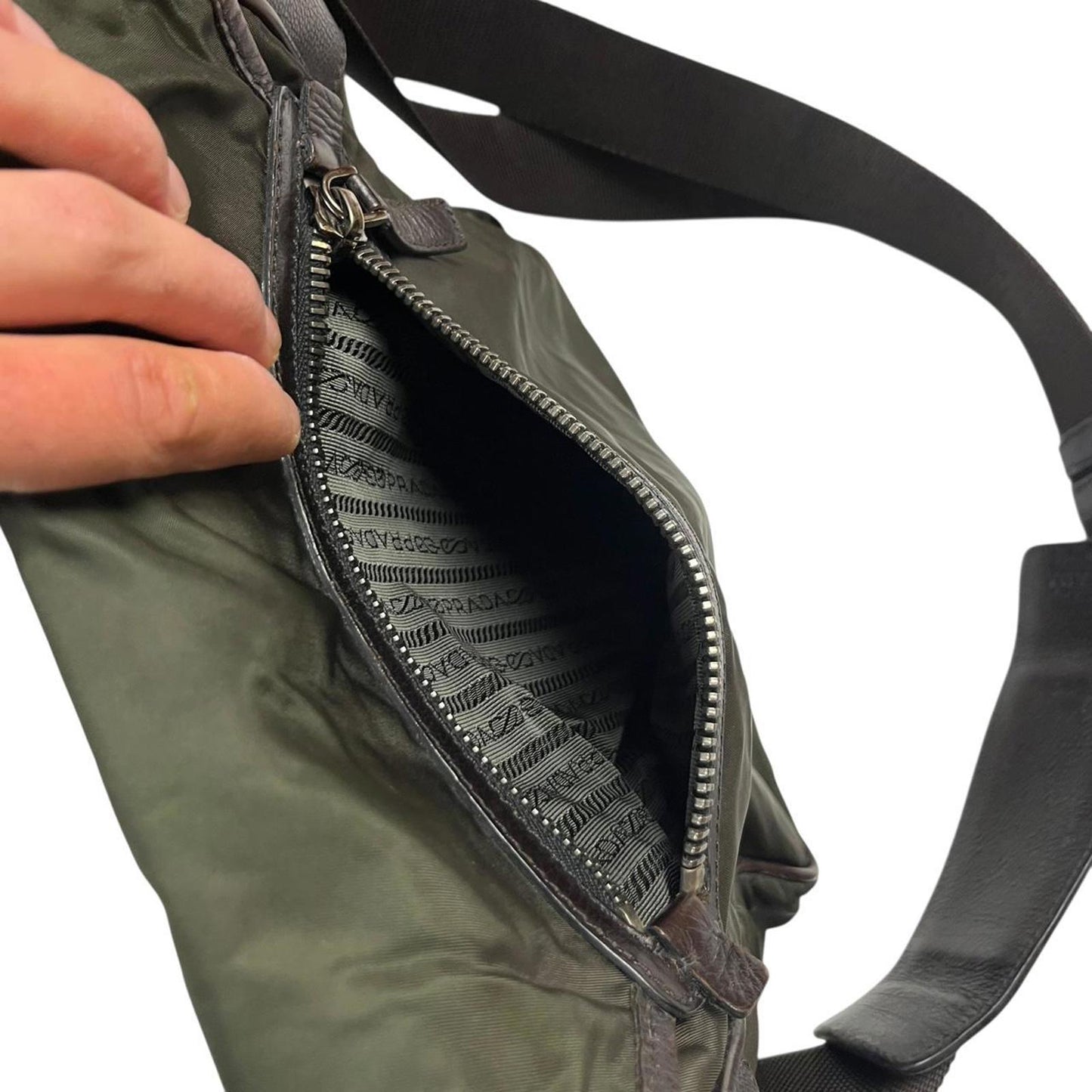 Prada Satchel Shoulder Bag Green