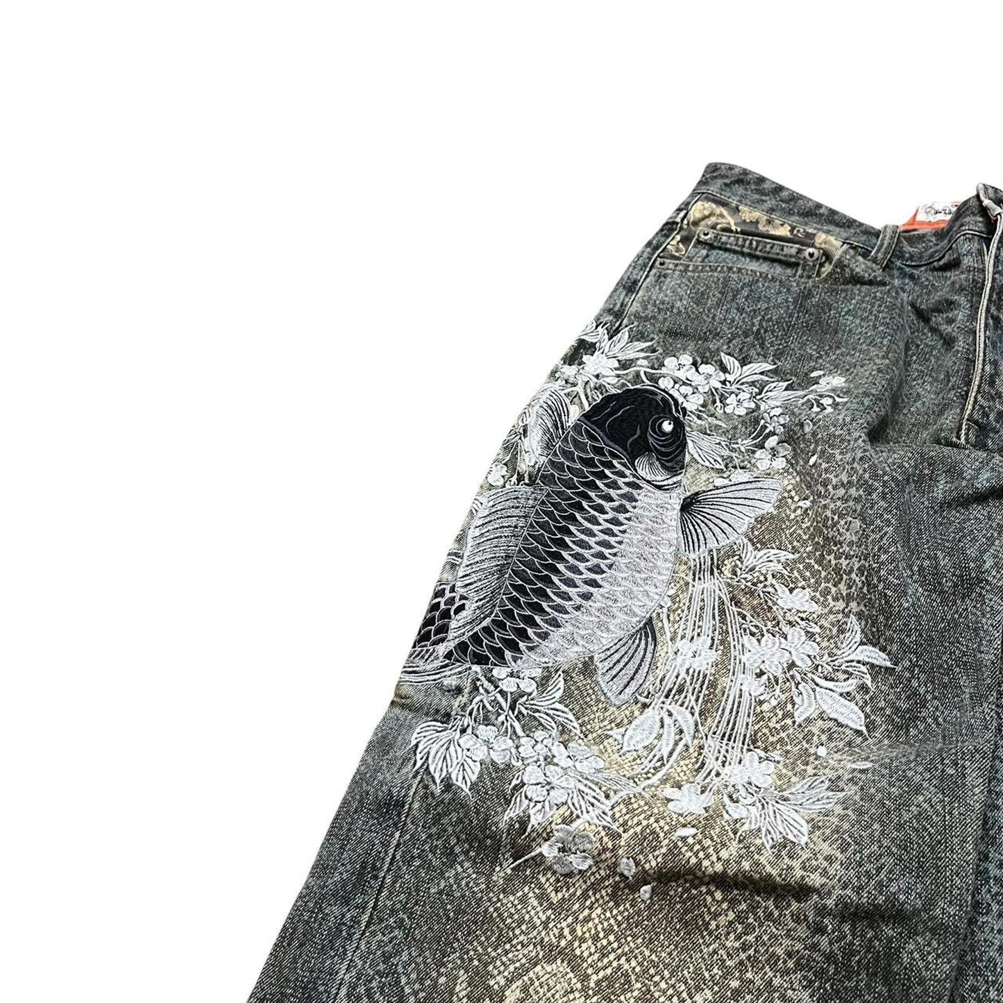 Authentic Karakuri Koi Embroidery Jeans