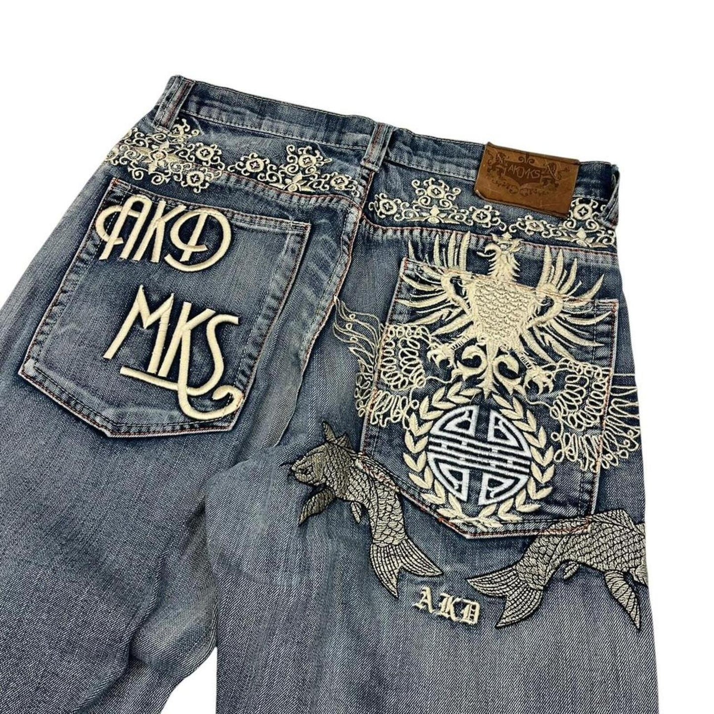 Akademiks Embroidered Jeans - W32