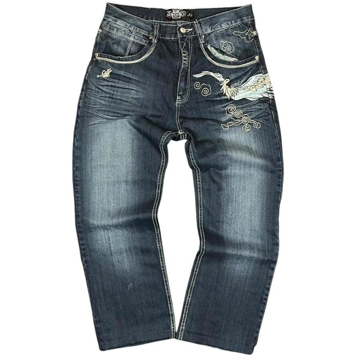 Akademiks Embroidered Jeans - W34