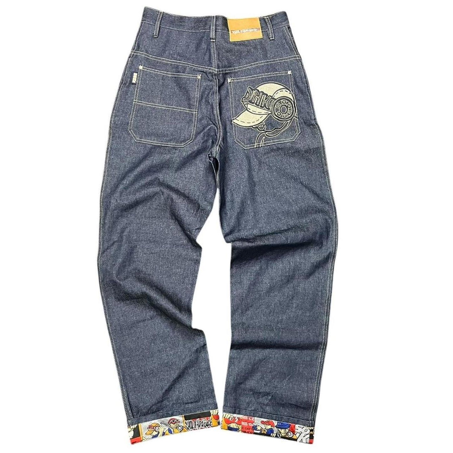 School Of Hard Knocks Embroidered Navy Jeans