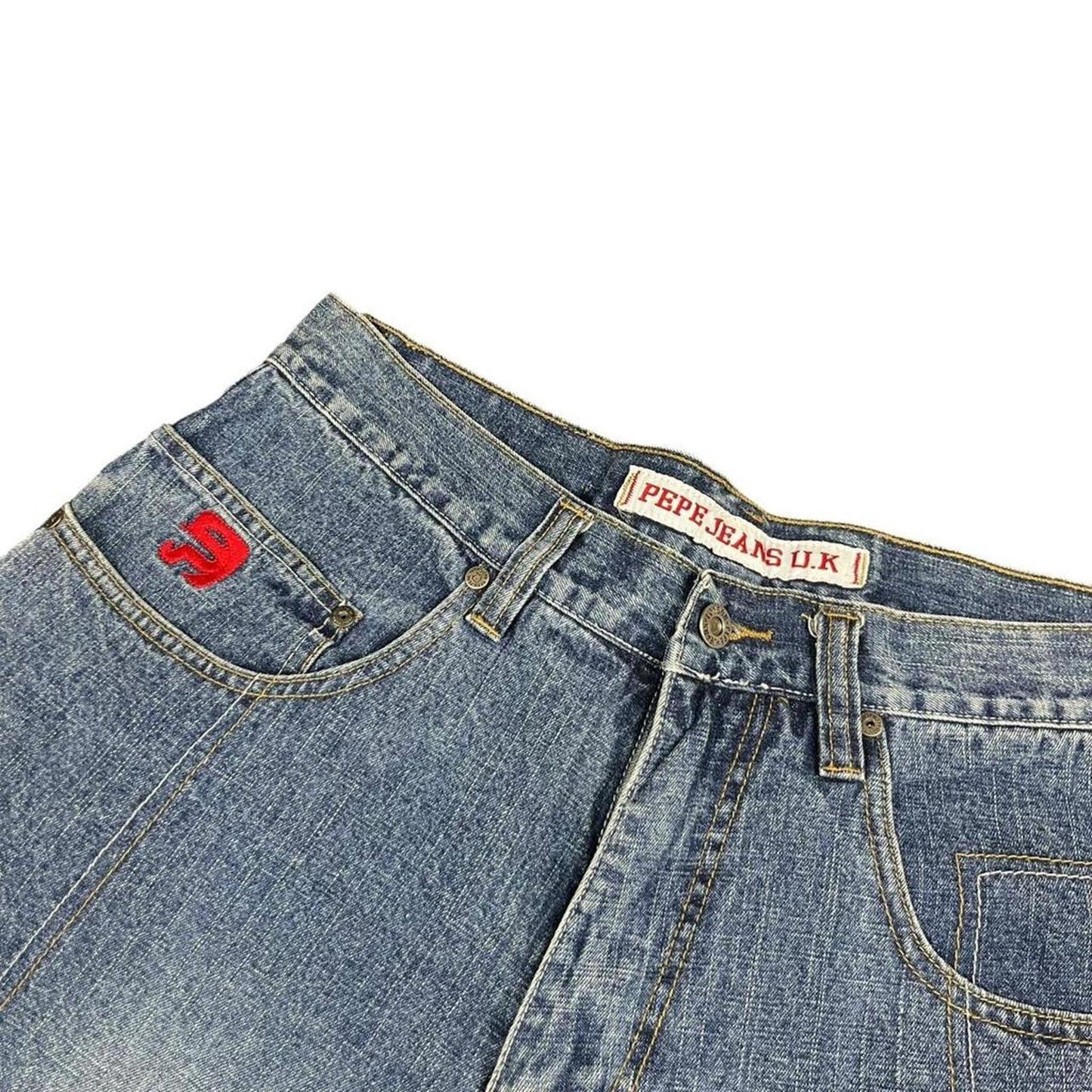 Pepe Baggy Red Stitch Jeans