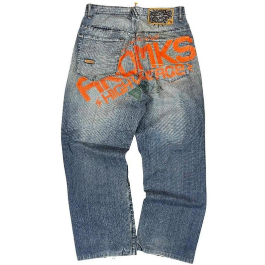 Akademiks Embroidered Jeans - W32