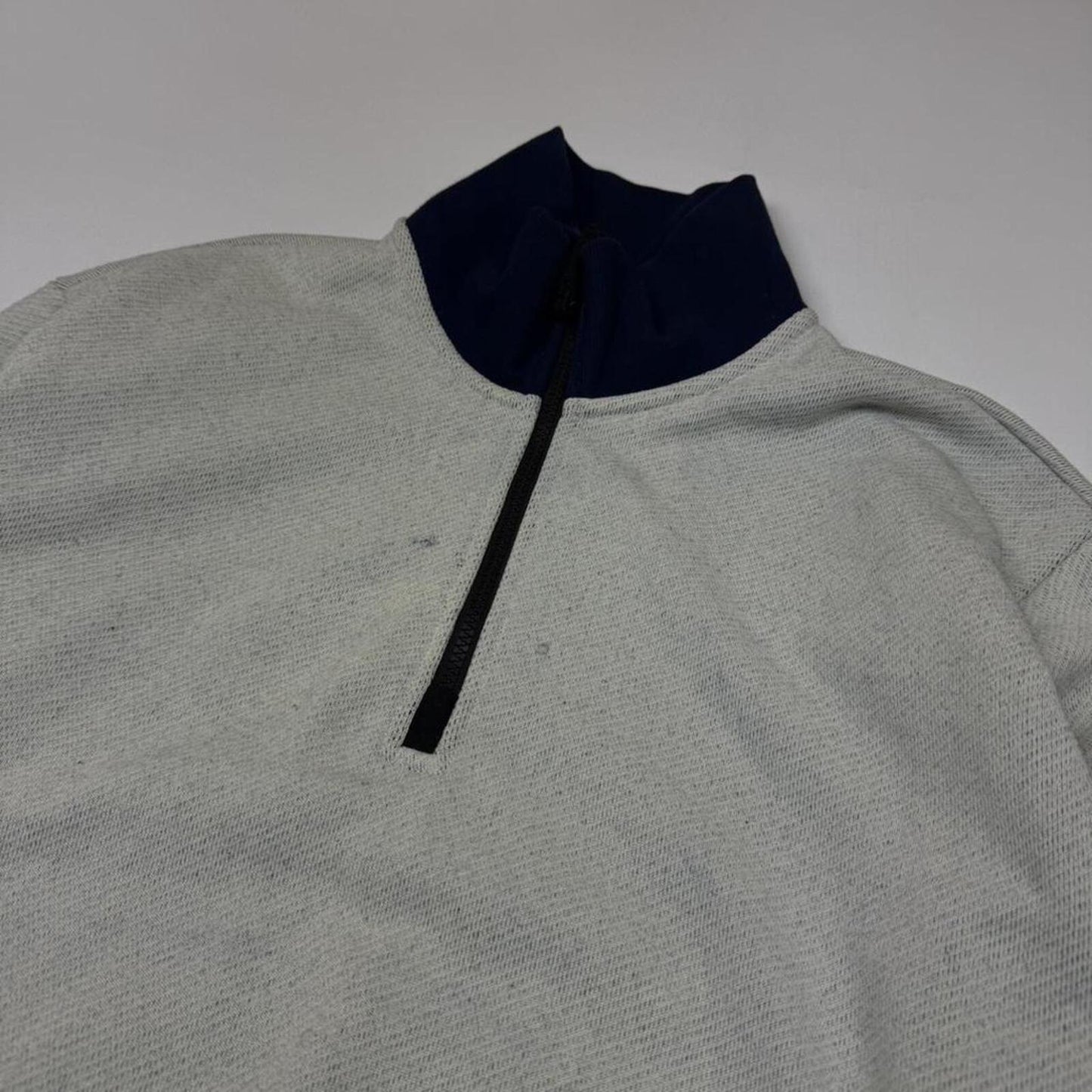 Stone Island Embroidered Logo Quarter Zip - M