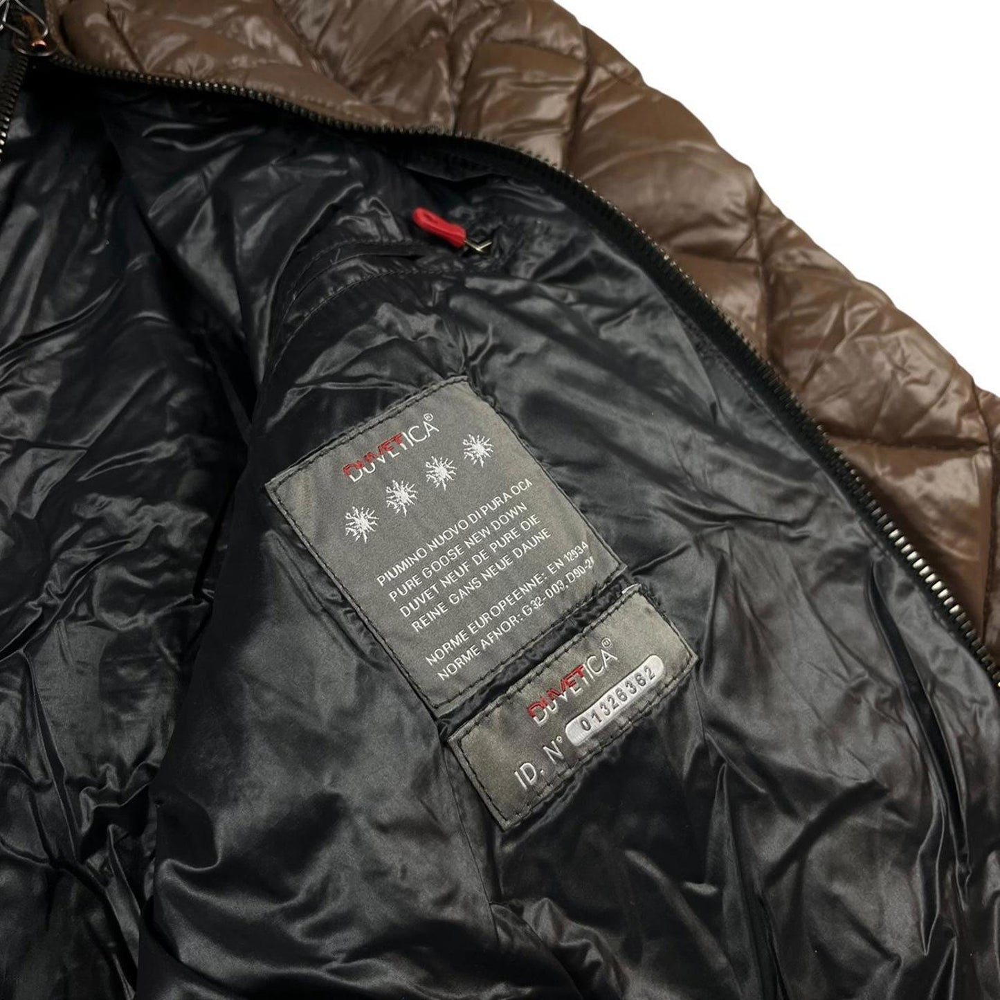Duvetica Goose Down Diamond Stitch Jacket Brown