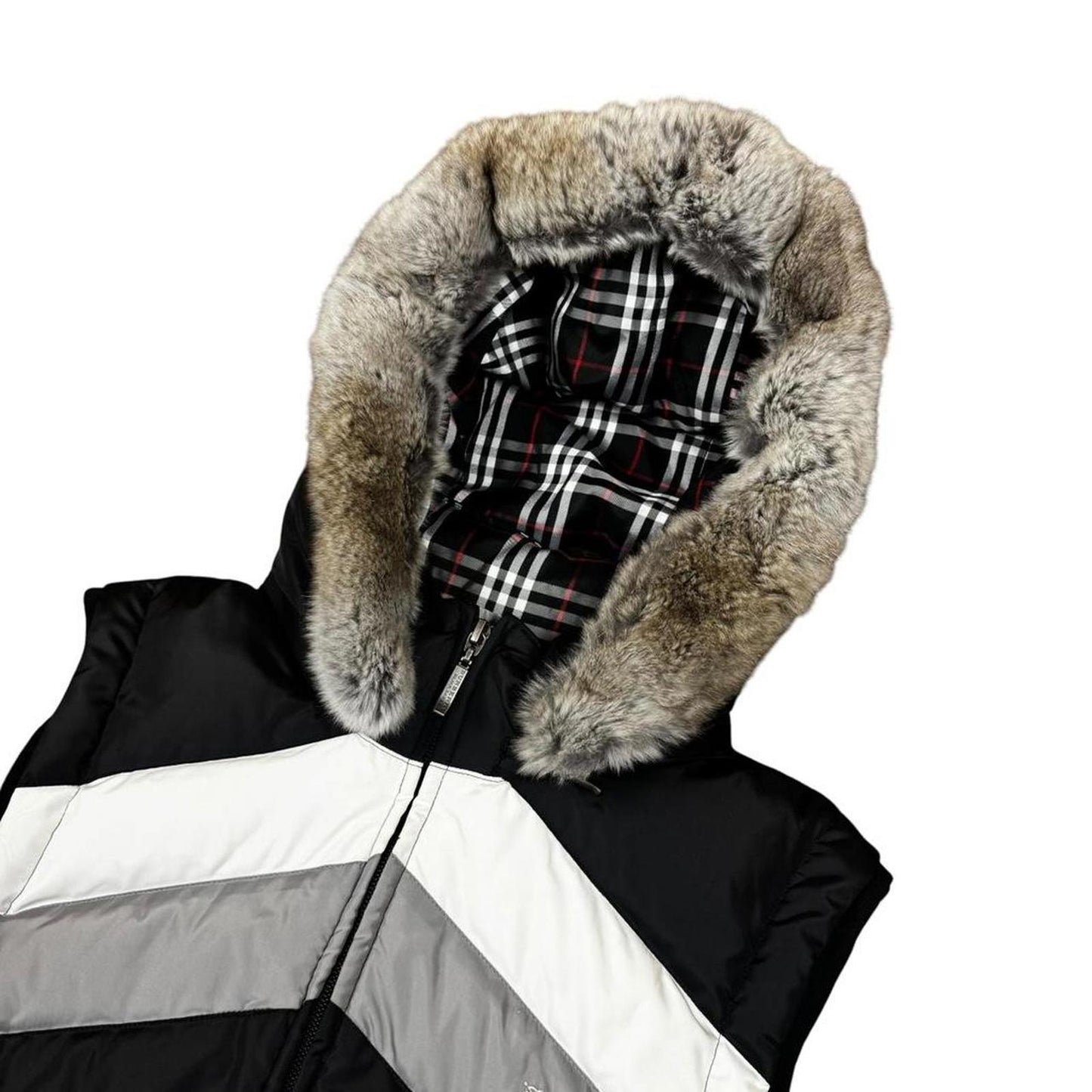 Burberry Black Label Fur Down Gilet - M